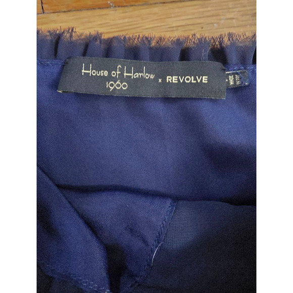 House of Harlow 1960 x REVOLVE Leah Deep V Cami top Dark navy Small A001497 - Picture 4 of 5